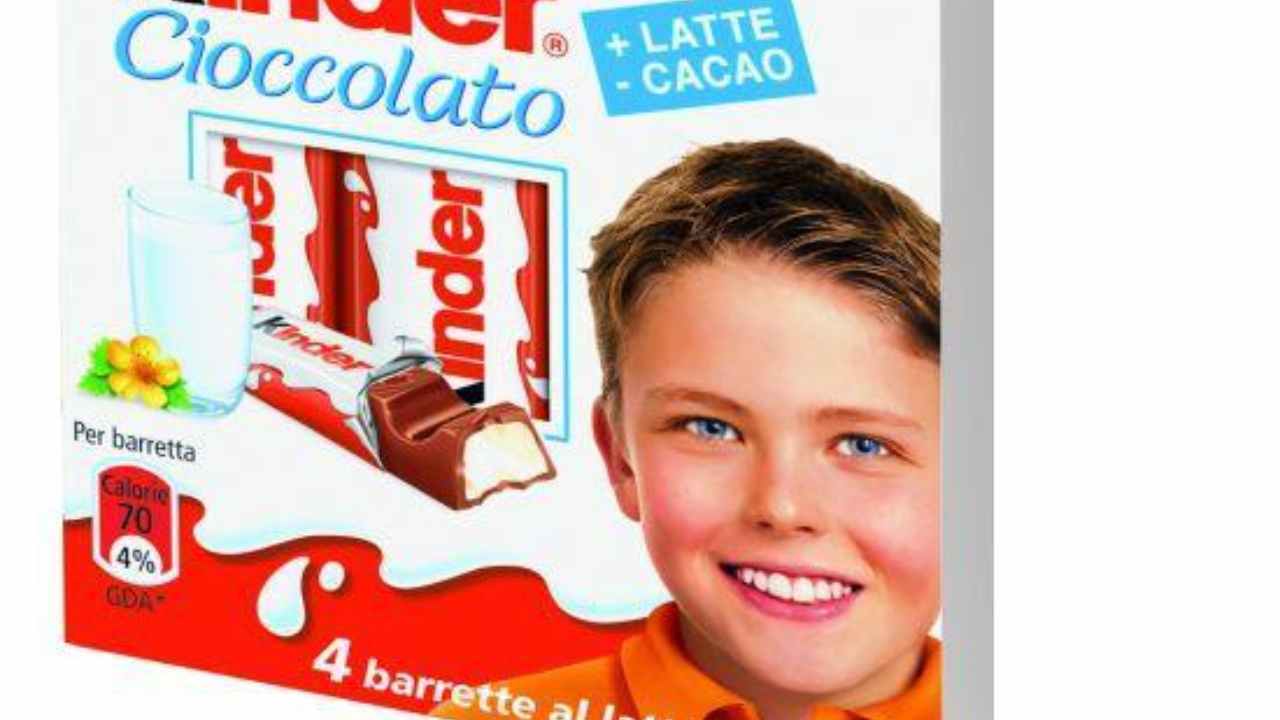 Barrette di cioccolato al latte Kinder