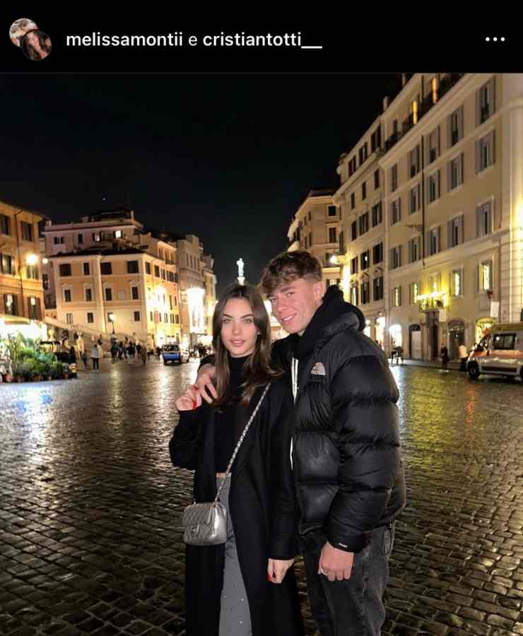 Cristian Totti con la fidanzata