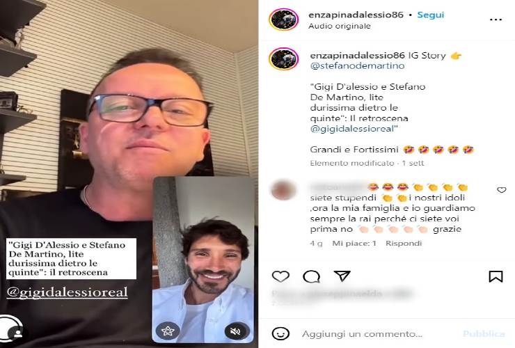 Gigi Canta con Stefano su Instagram