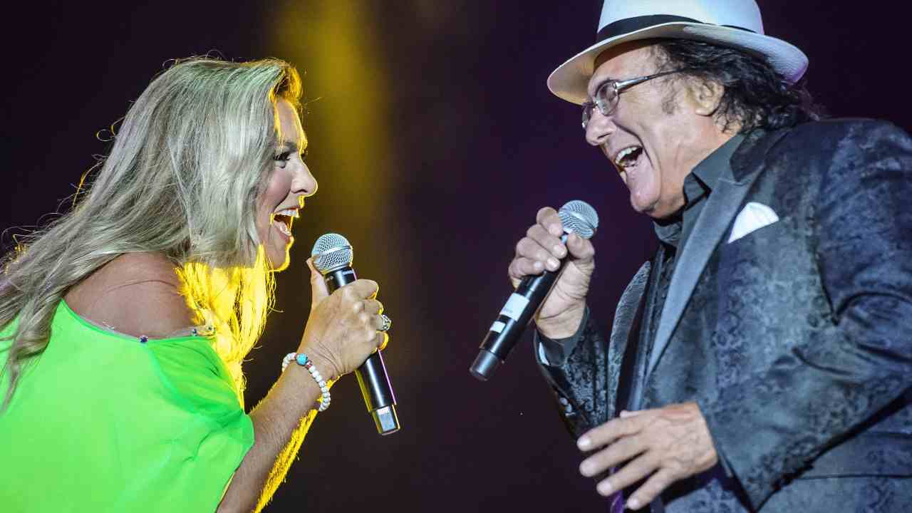 Al Bano e Romna Power abito verde