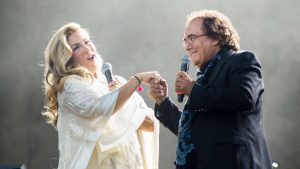 Romina Power abito bianco - Al Bano