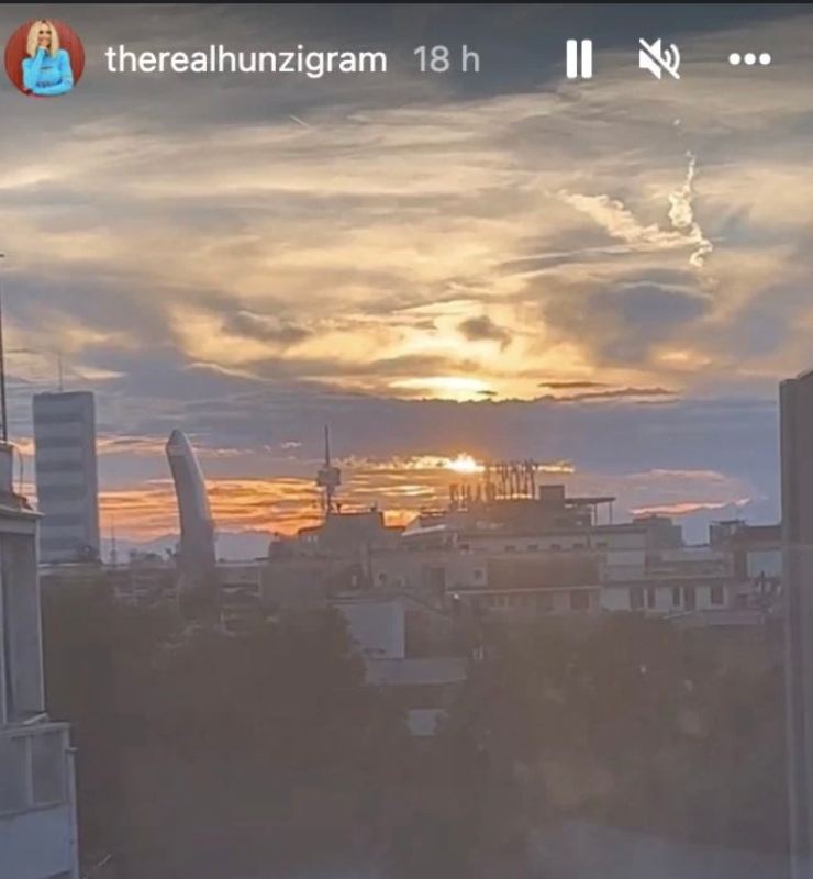 Tramonto milanese Michelle Hunziker