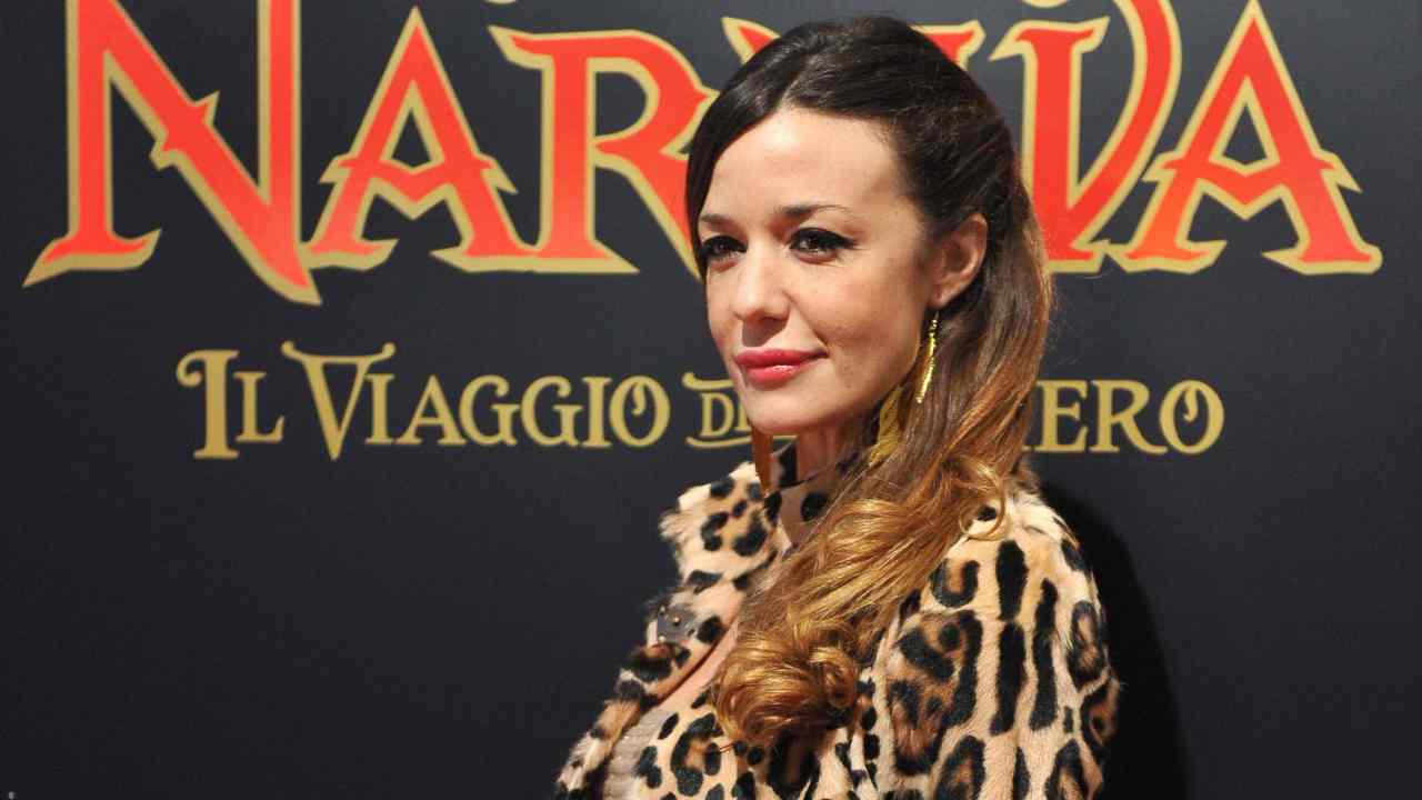Alessia Fabiani abito leopardato