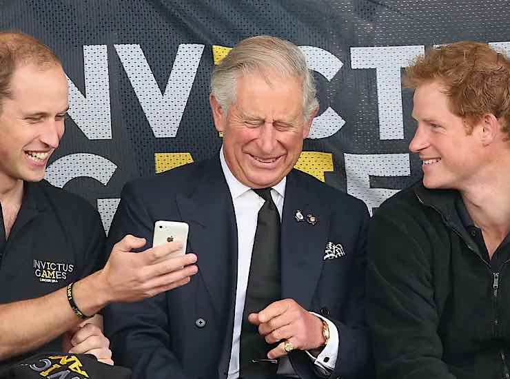 Harry con William e Carlo