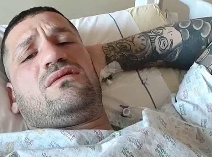Luca Salatino in ospedale