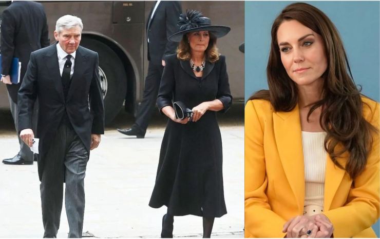 Kate Middleton ed i suoi genitori