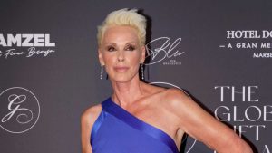 Brigitte Nielsen abito blu